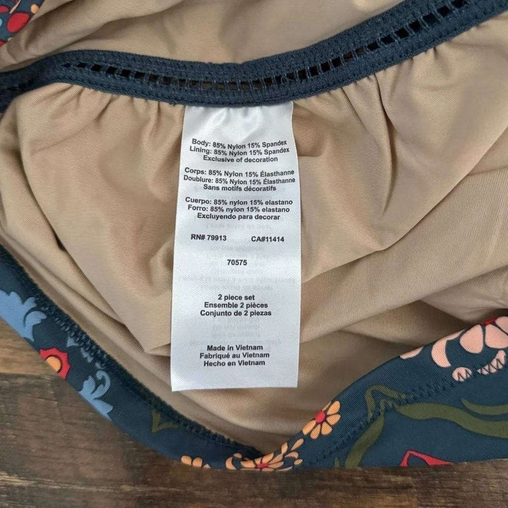NWT A Pea In The Pod Mosaic Tile Print Maternity Tankini Swimsuit